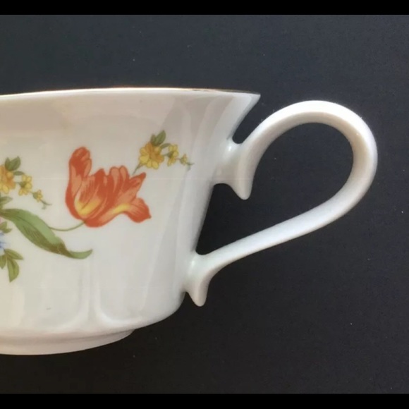 JL MENAU Germany Gravy Boat Vintage Ivory Floral - Picture 4 of 8